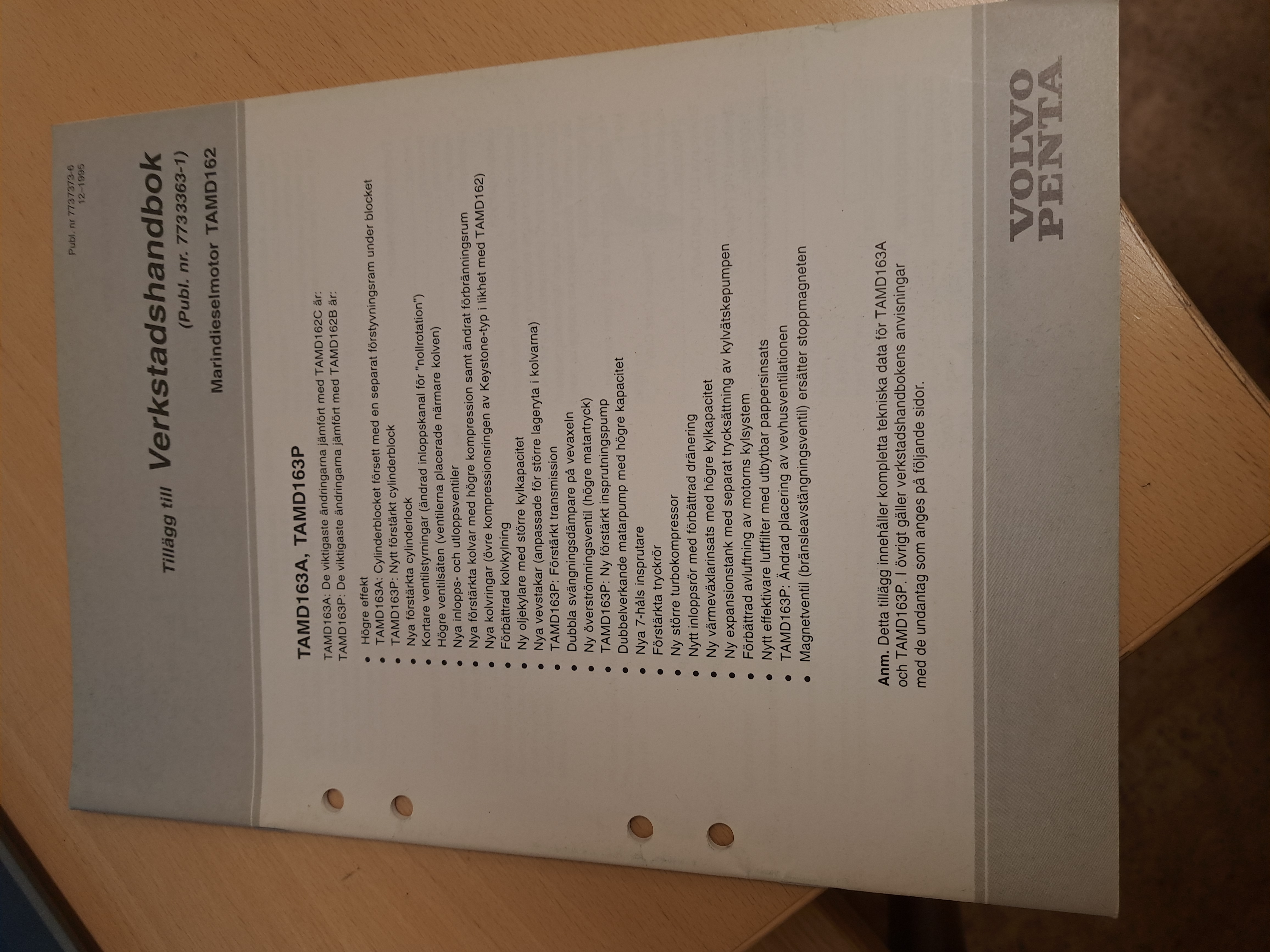 Workshop manual Supplement