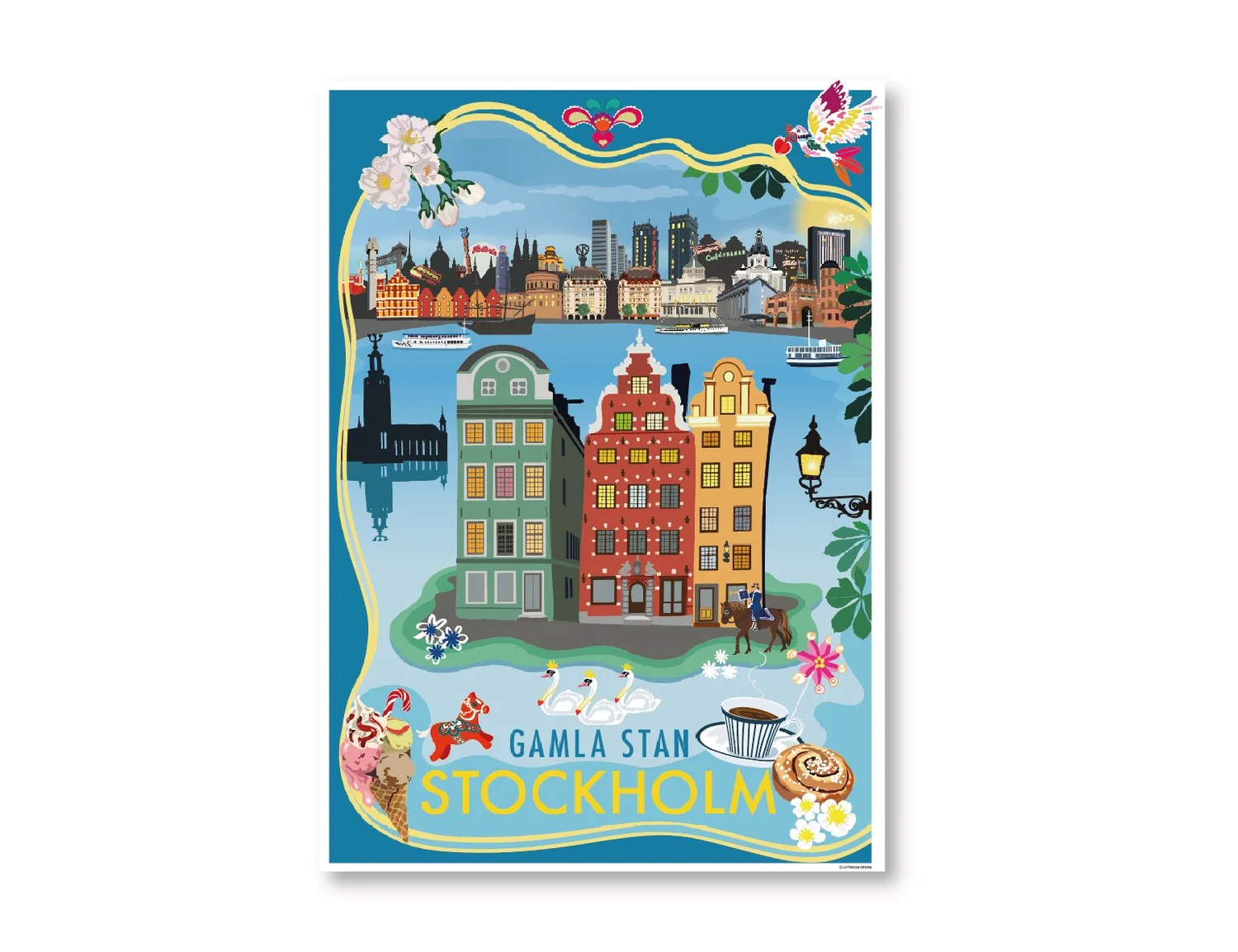 Lottisson Design poster A4 - Gamla Stan Sommar 