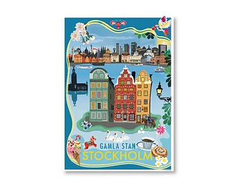 Lottisson Design Cityposter A4 - Gamla Stan Summer 
