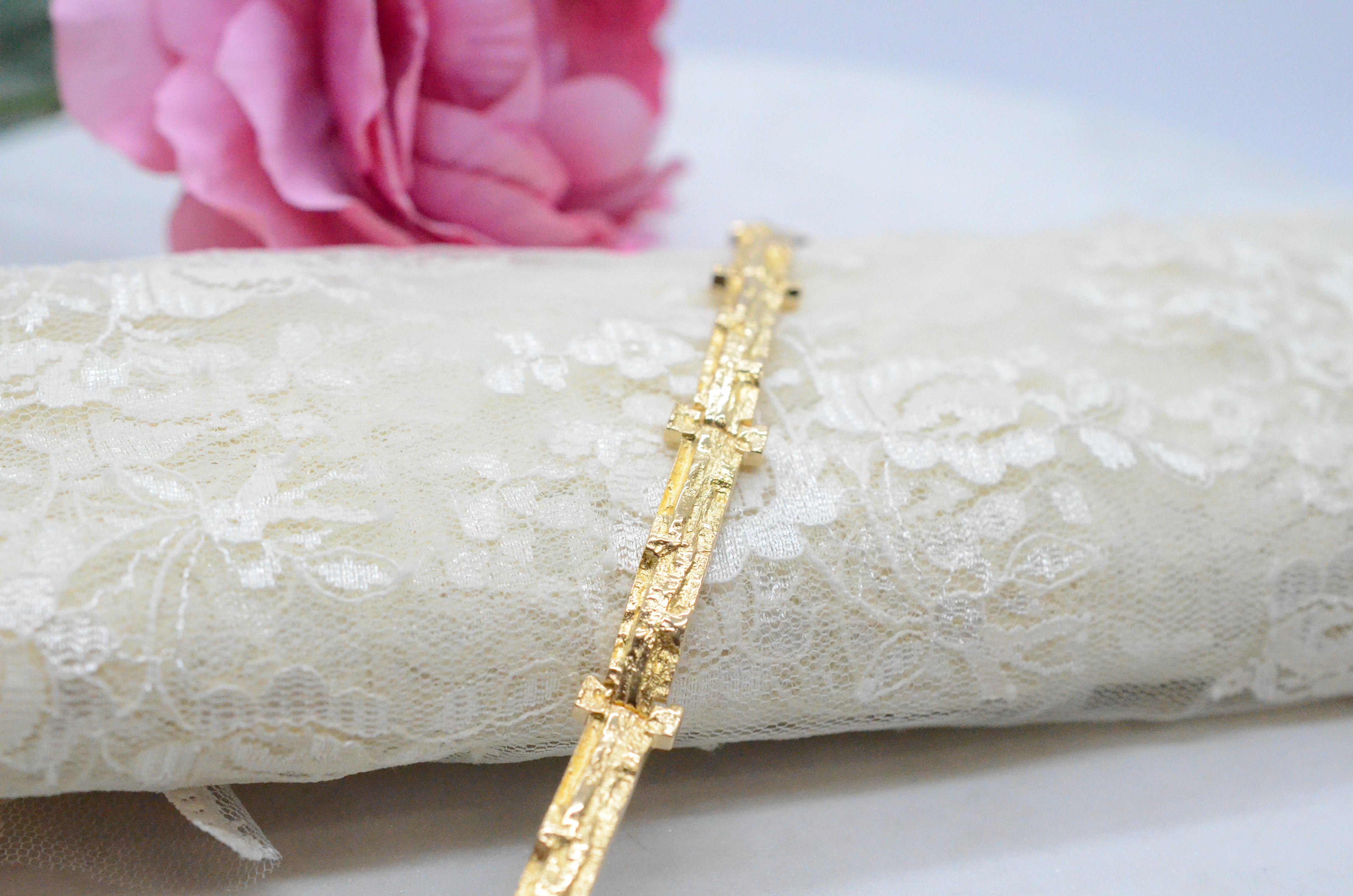 Vintage 18k Björn Weckström Lapponia gold bracelet - 5