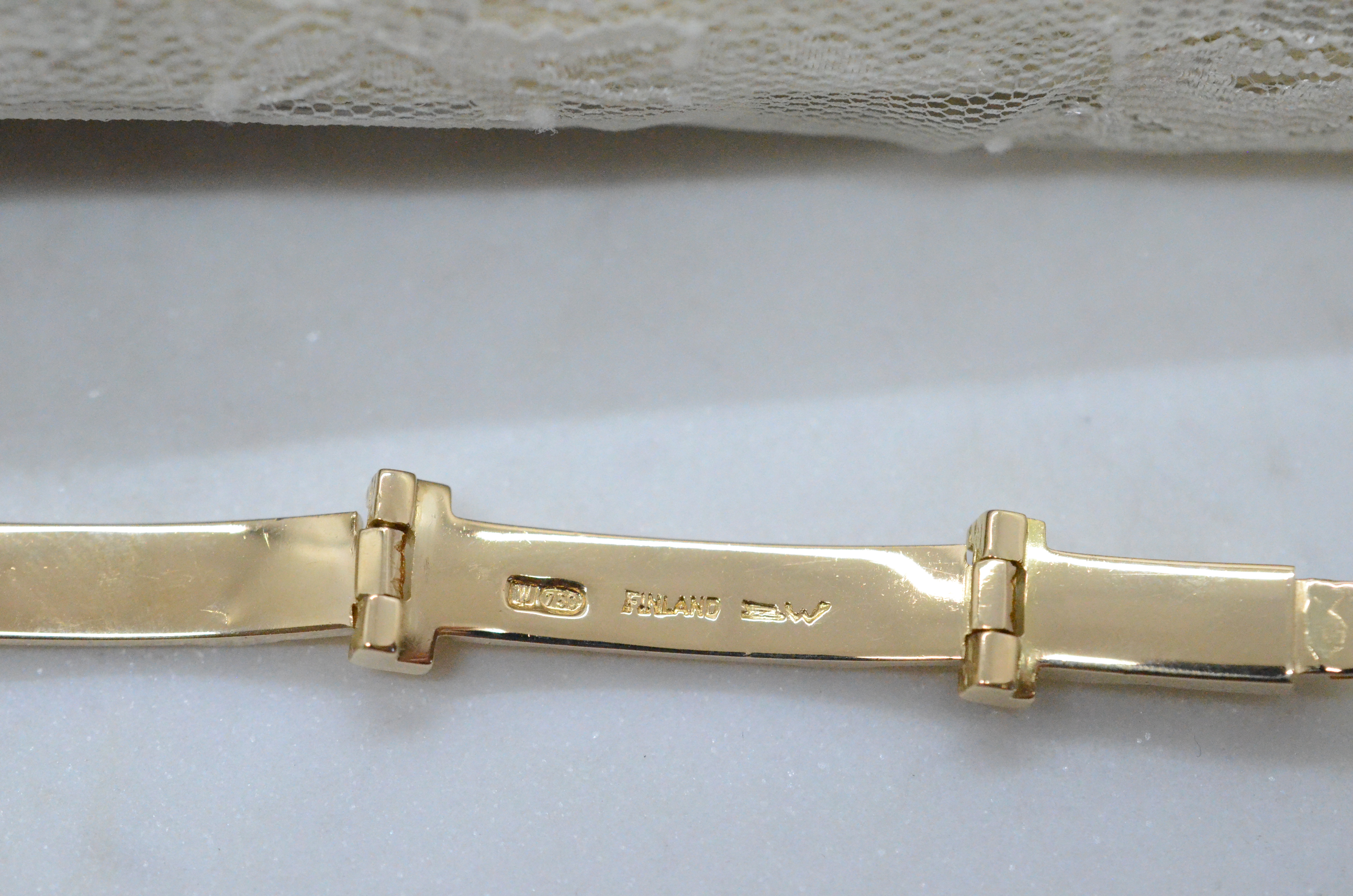 Vintage 18k Björn Weckström Lapponia gold bracelet - 6