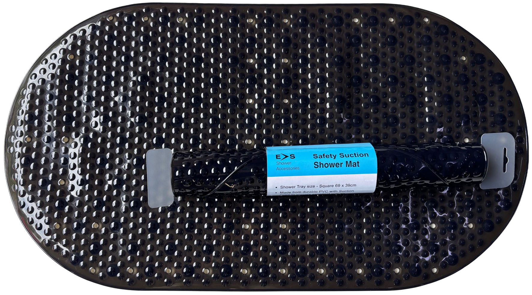 Safety Bath Mat - Black  - 69 x 39cm