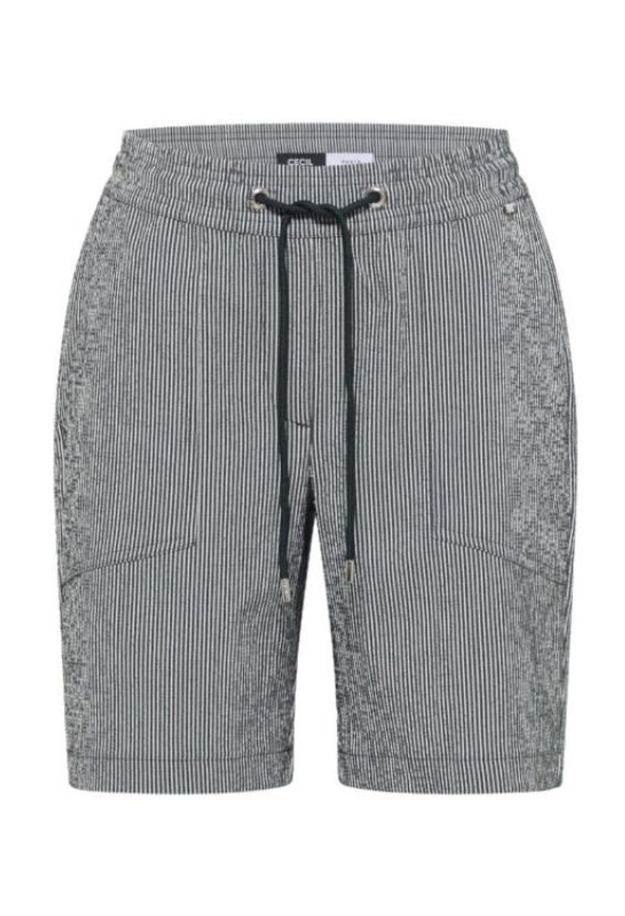 Neele Shorts Seersucker Striped - Palm Breeze - Cecil