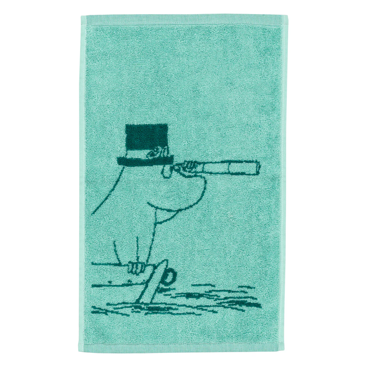 Mumin handduk 30x50 cm - Muminpappan, blågrön