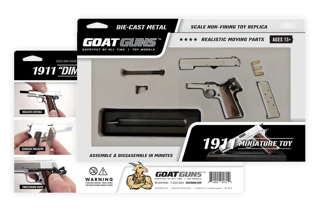 GoatGuns -1911 Miniature Model - Silver 5