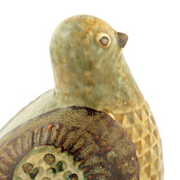 Josef Simon (1960s) Rounded Dove with Earthy Glaze 18/15 cm (2)