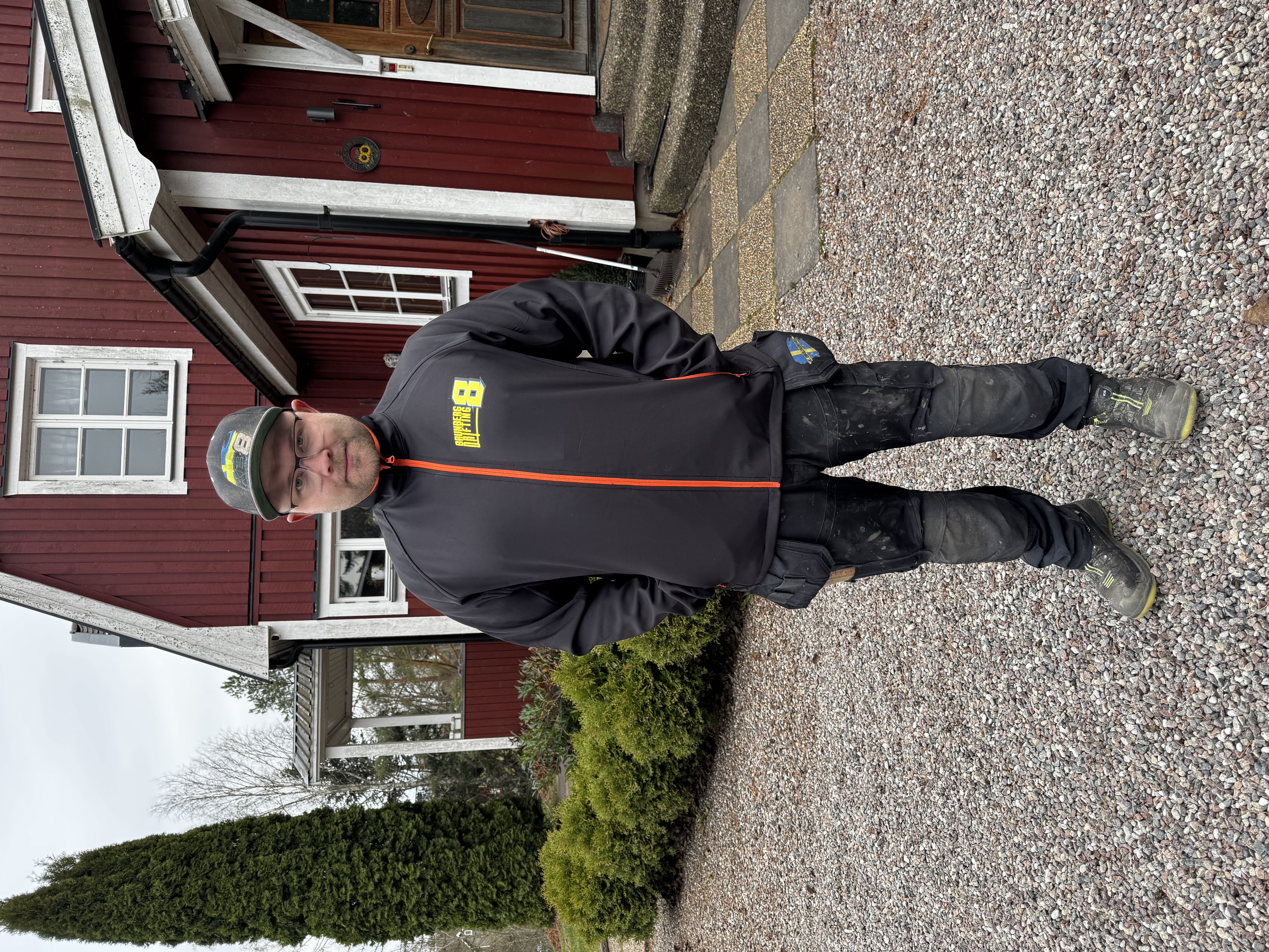 Softshell jacka svart / orange 