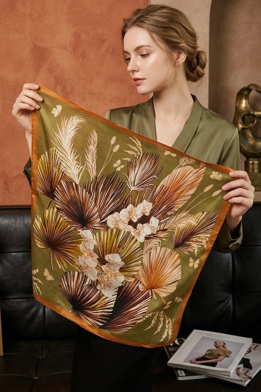 Scarf mini khaki - 2