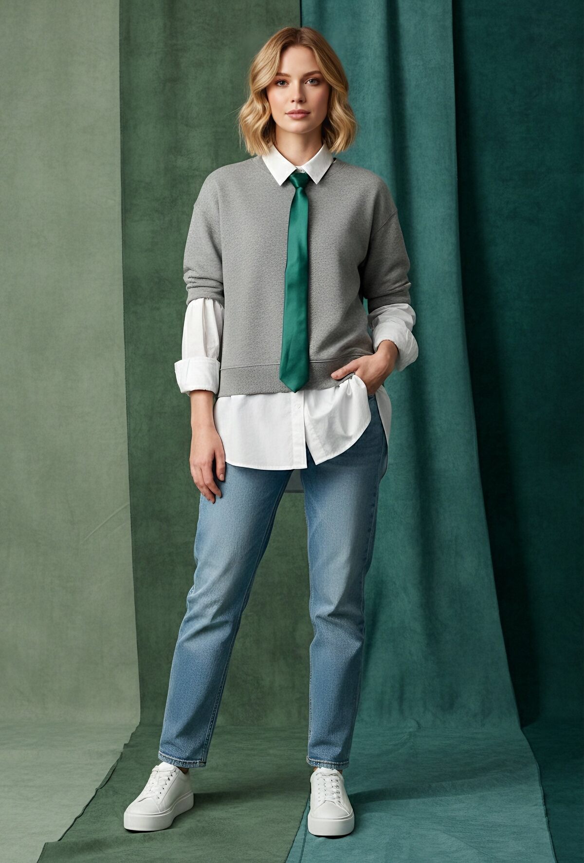 Tie green