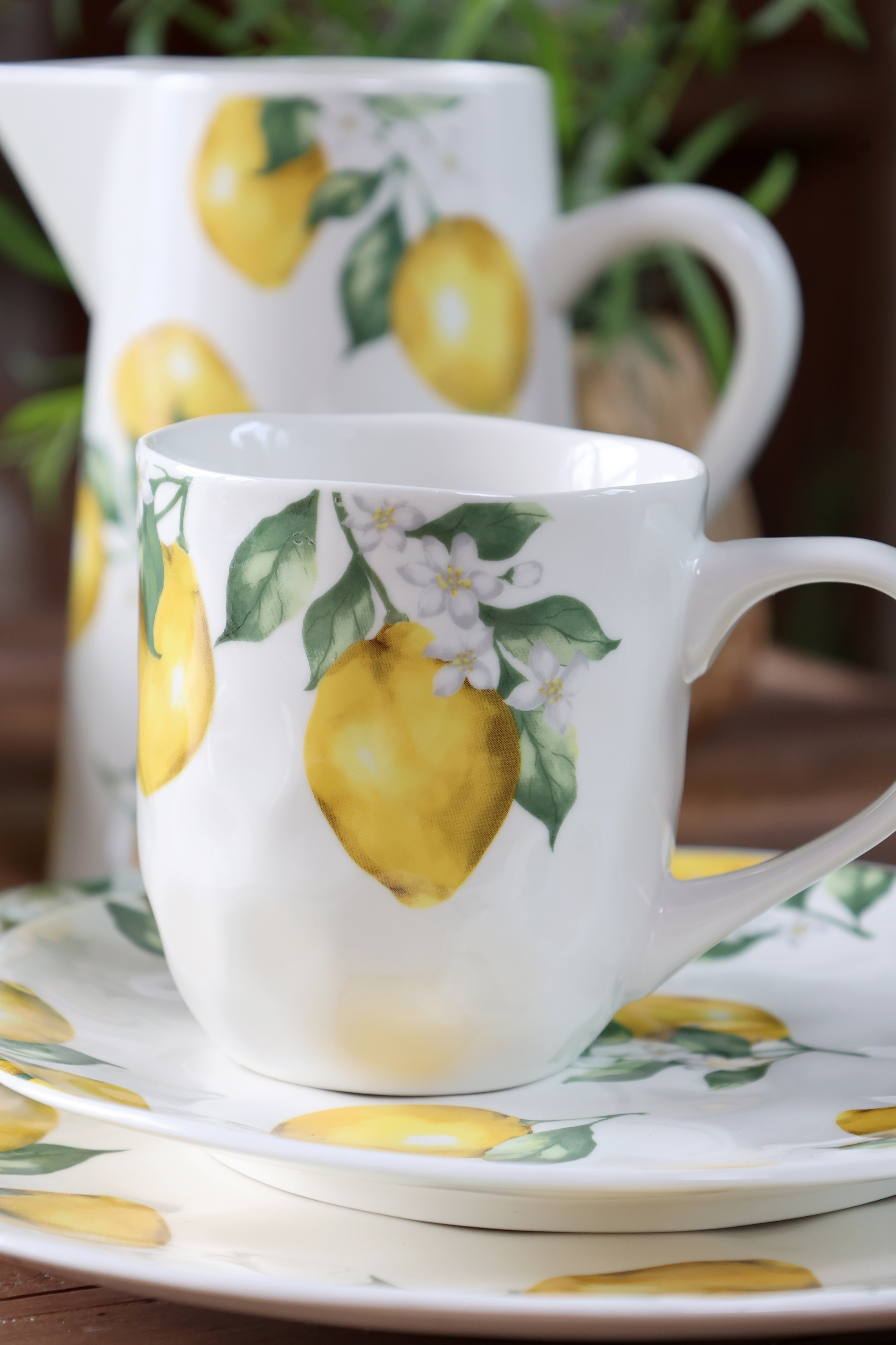 Mug - Cup with handle - Maison - Lemon - Ø9 - H9.5 cm