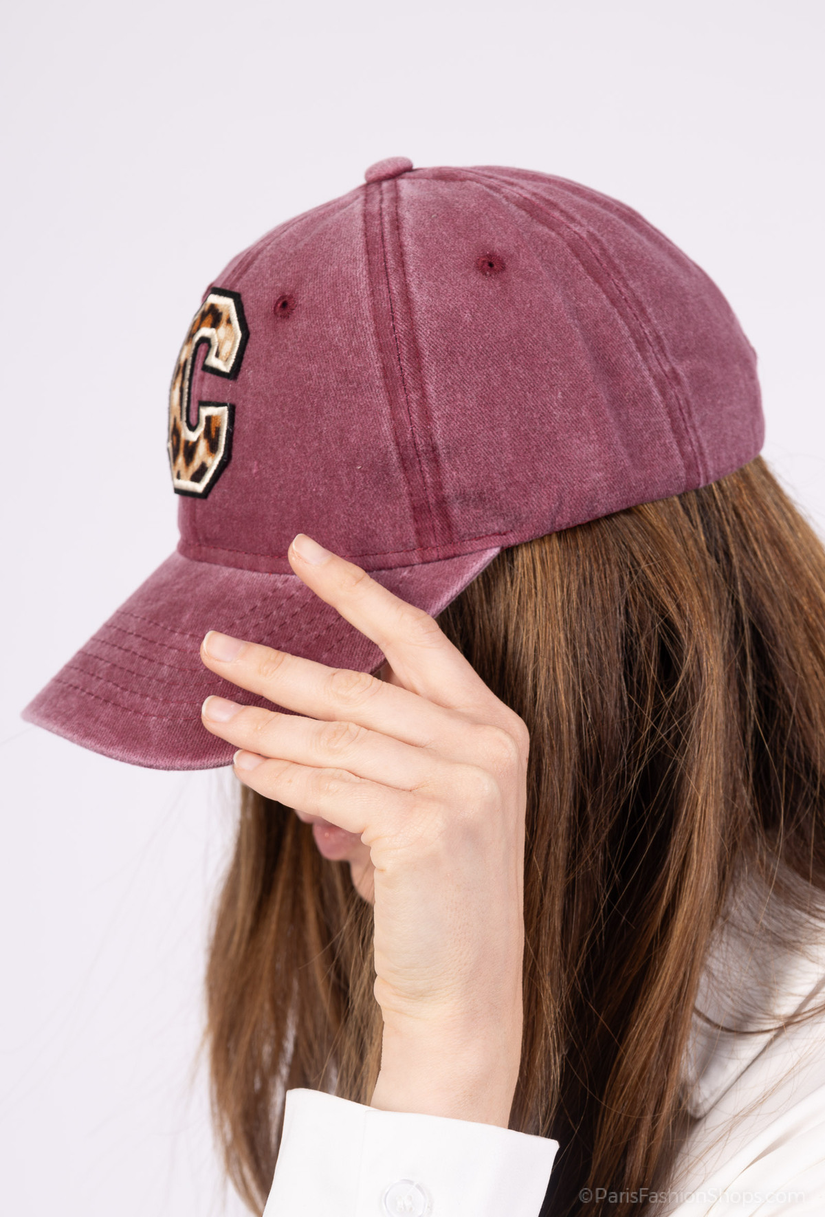 Cap C leo burgundy