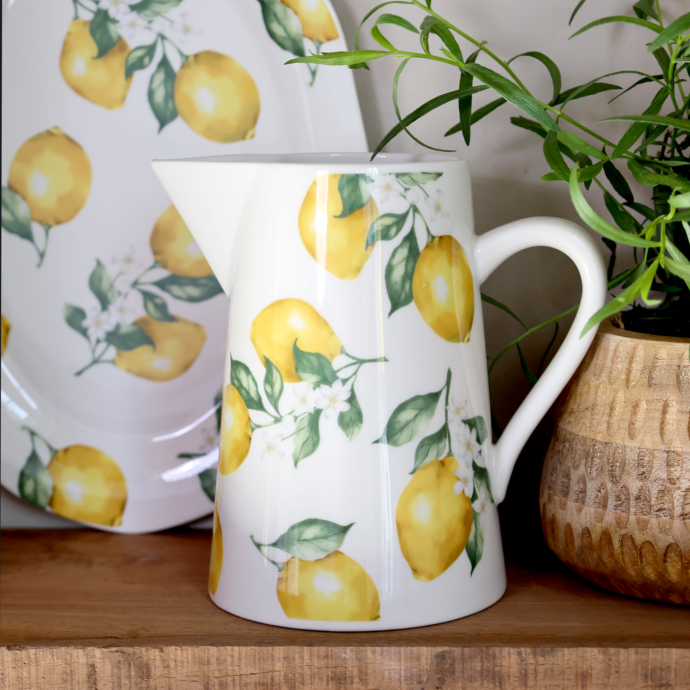 Porcelain Jug - Maison - Lemon - H17/Ø11 cm