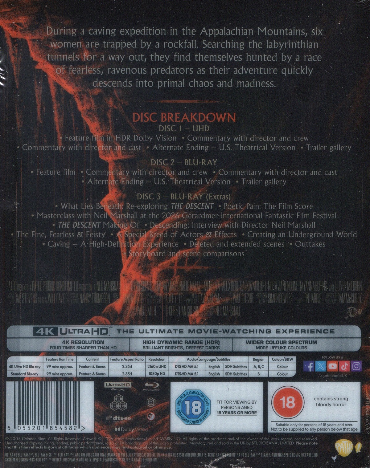 The Descent (Limited Edition Steelbook) (ej svensk text) (4K Ultra HD + Blu-ray) - 2