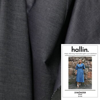 Mönsterpaket - Maja omlottklänning denim mellanblå
