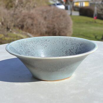 Handmade Large Stoneware Bowl | Flow - Turquoise/Gray