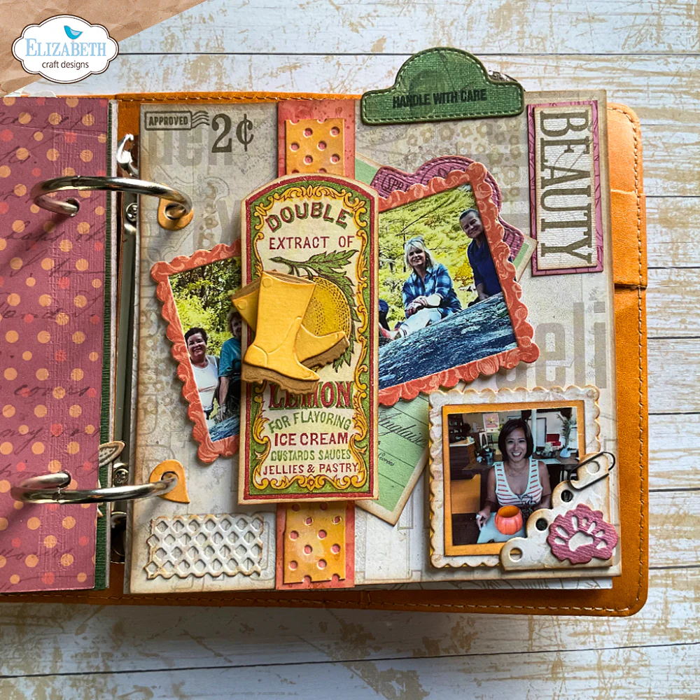 Elizabeth  - Memory Binder Square Page - Golden Honey - 4