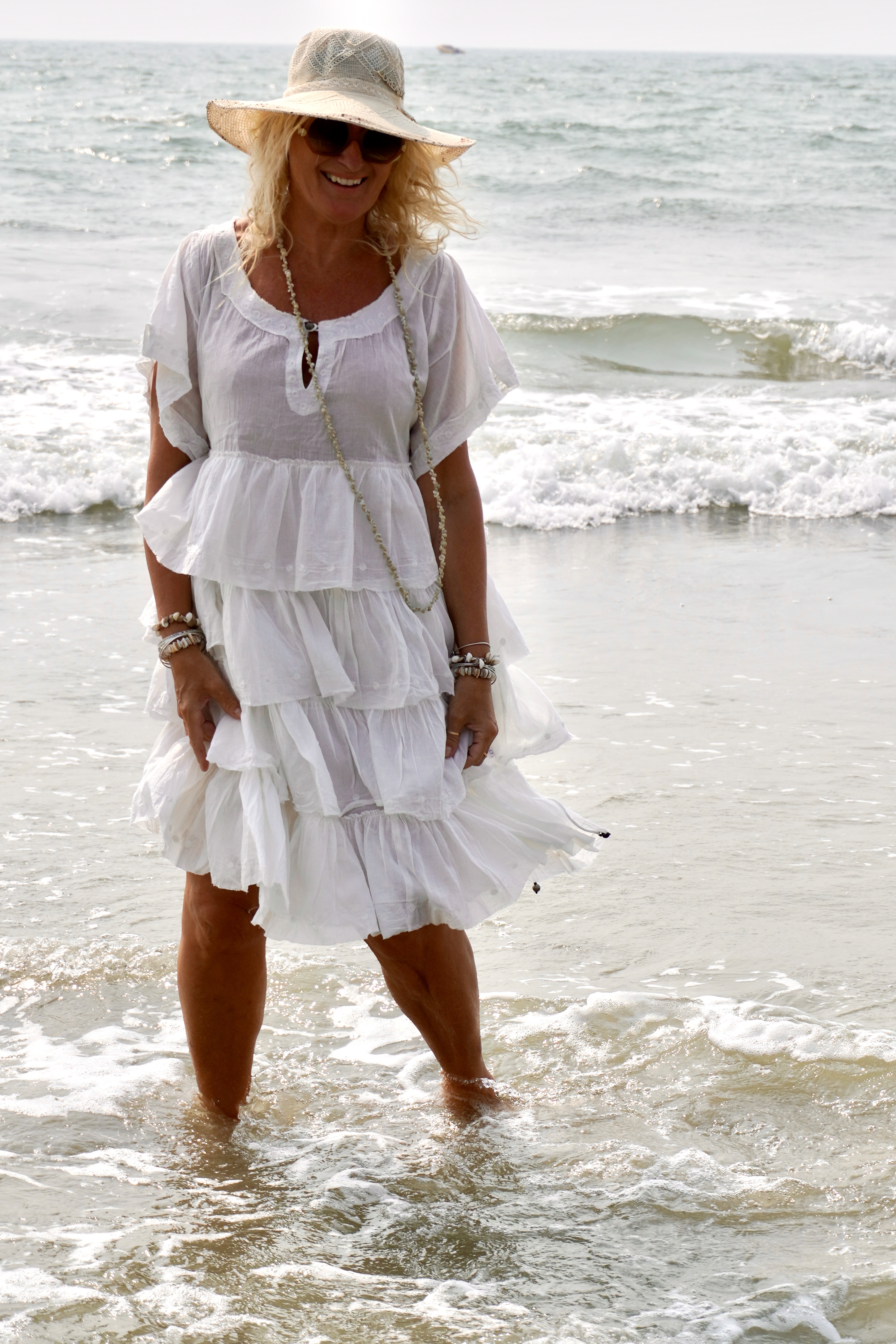 NOELLE COTTON DRESS SWEET WHITE  - 10