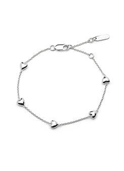 HEART ARMBAND PETIT FLERA HJÄRTAN STERLING SILVER