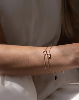 PAVÉ SERIES HEART ARMBAND FÖRGYLLT SILVER