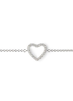 PAVÉ SERIES HEART ARMBAND STERLING SILVER