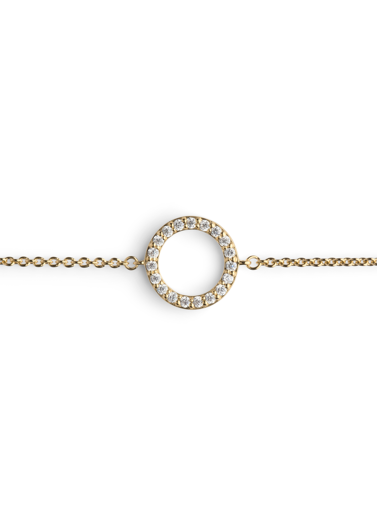 PAVÉ SERIES CIRCLE ARMBAND FÖRGYLLT SILVER