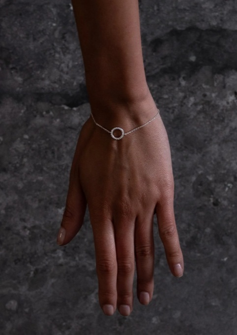 PAVÉ SERIES CIRCLE ARMBAND FÖRGYLLT SILVER - 2