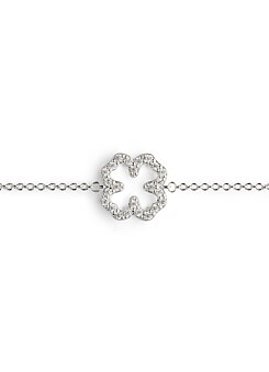 PAVÉ SERIES FOURLEAF CLOVER ARMBAND STERLING SILVER