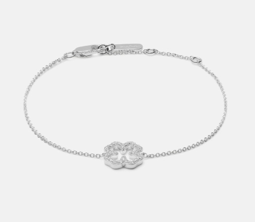 PAVÉ SERIE FIRKLØVER ARMBÅND STERLING SØLV - 3