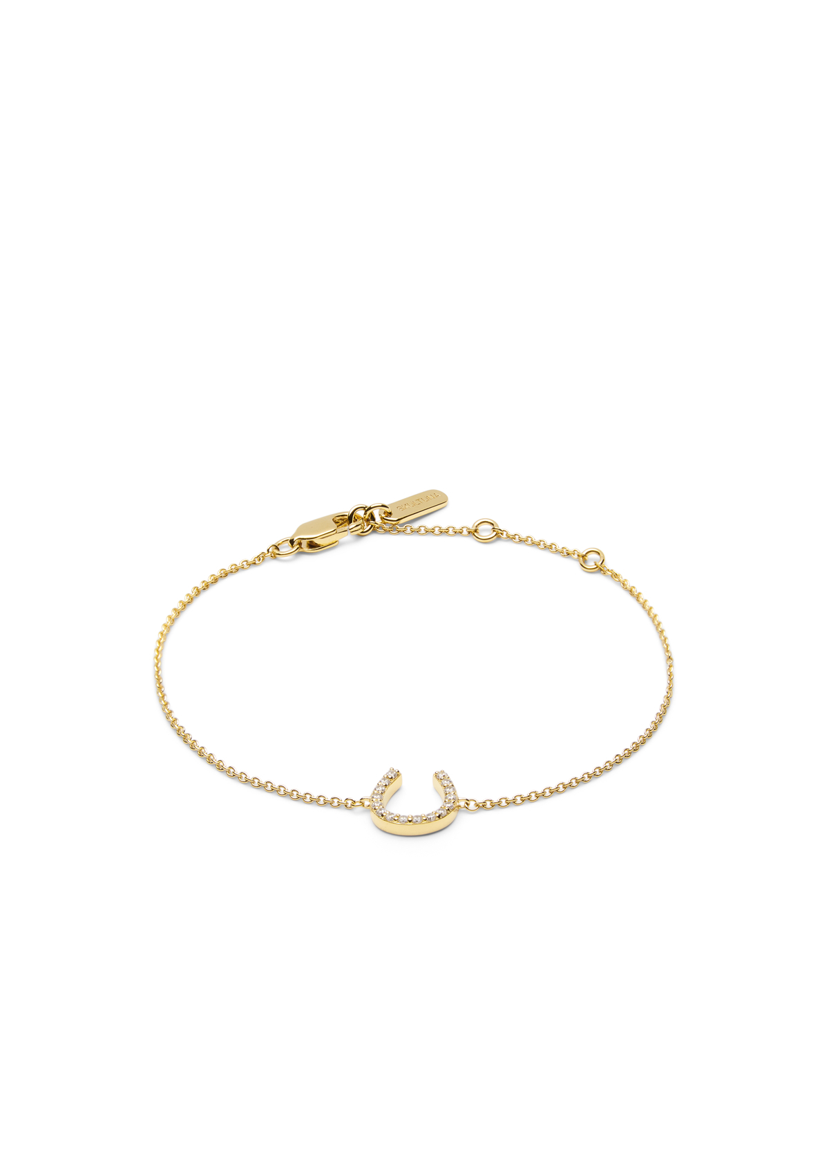 PAVÉ SERIE HUFEISEN ARMBAND VERGOLDET SILBER - 3