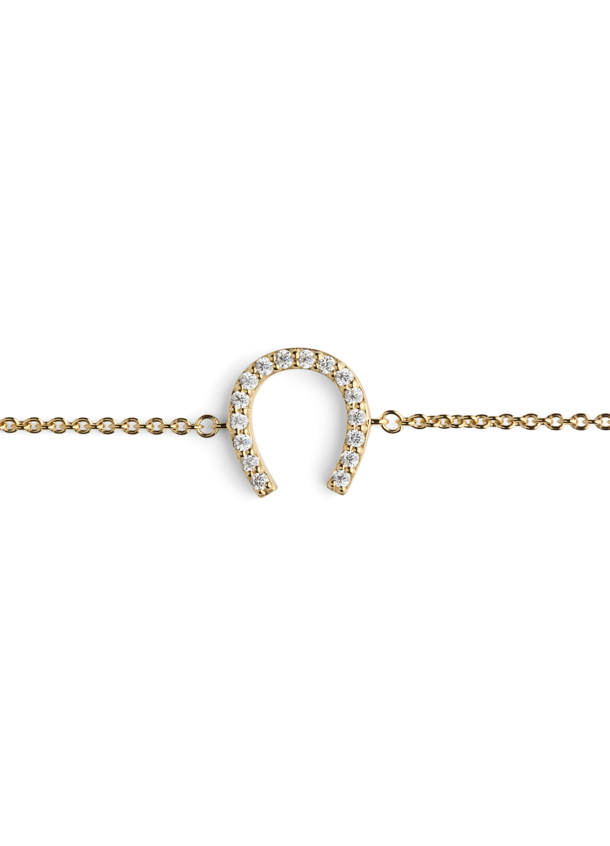 PAVÉ SERIE HUFEISEN ARMBAND VERGOLDET SILBER
