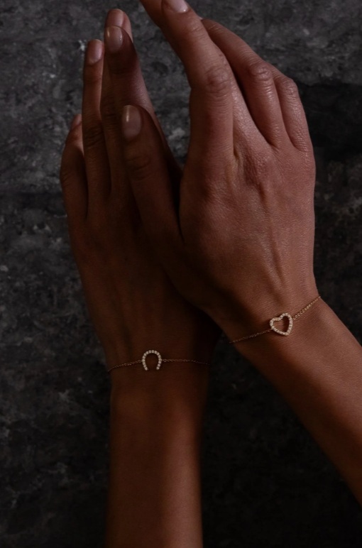 PAVÉ SERIE HUFEISEN ARMBAND VERGOLDET SILBER - 2