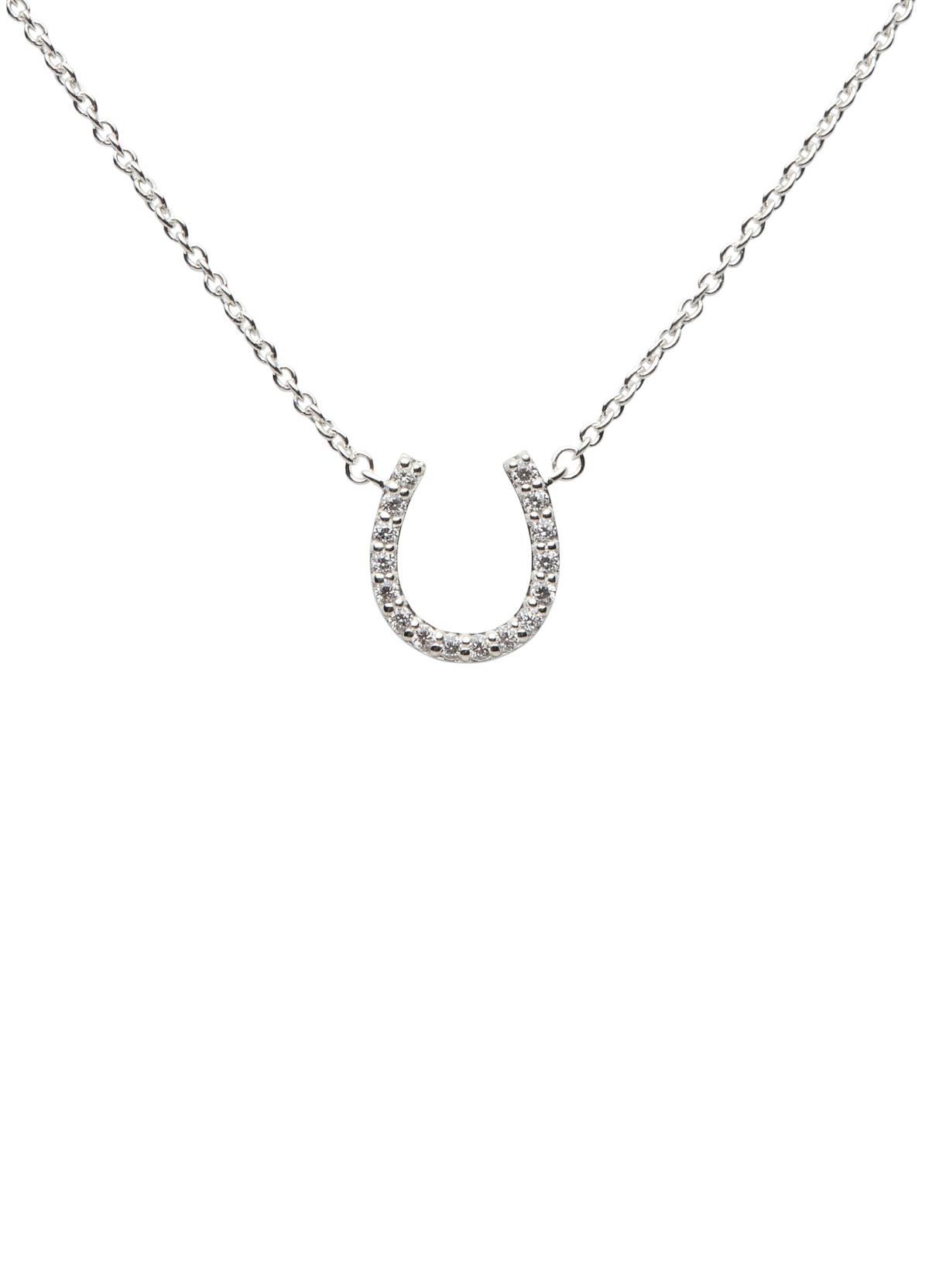 PAVÉ SERIE HUFEISEN KETTE STERLING SILBER