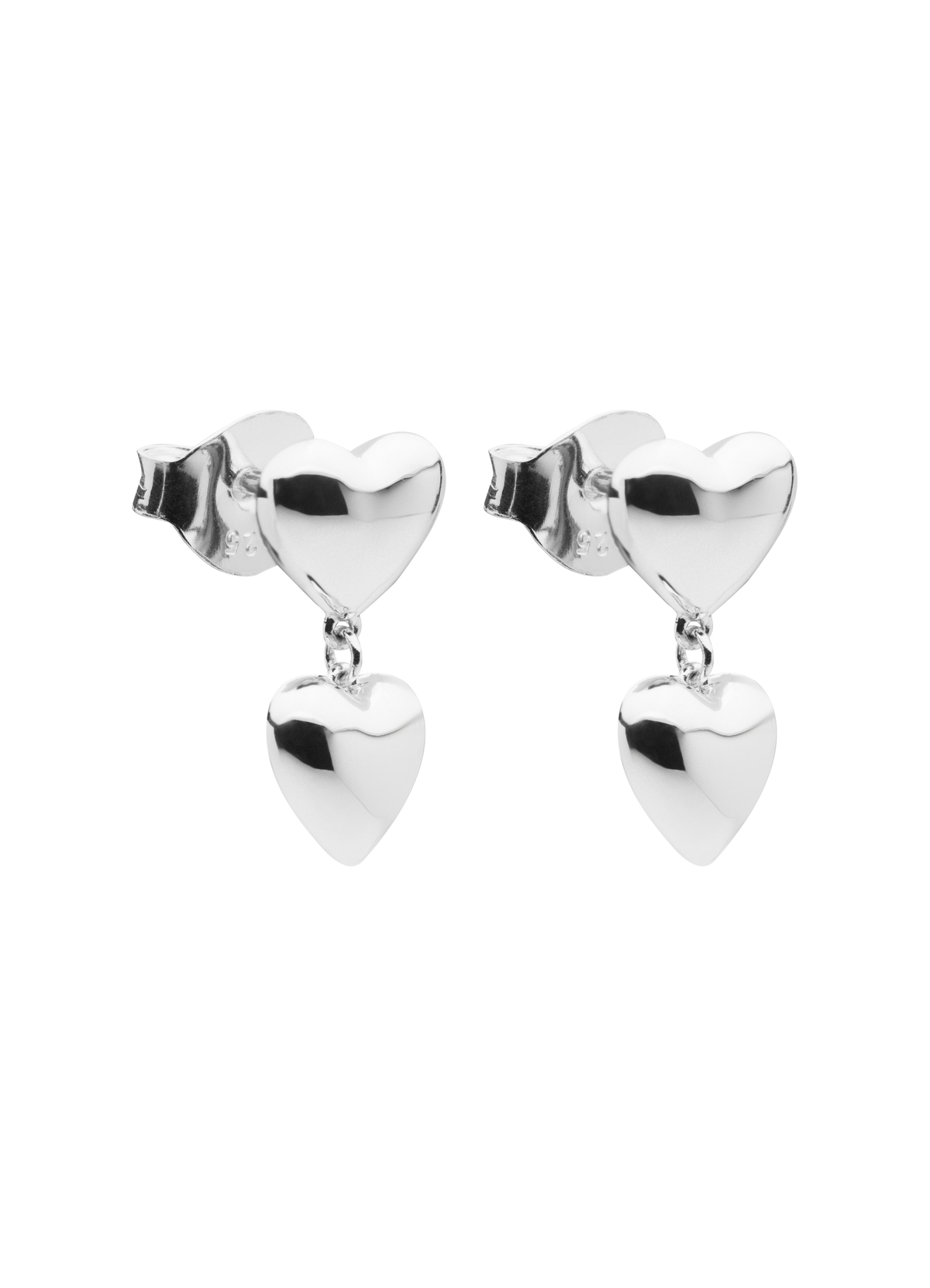 HERZ OHRRING STERLING SILBER