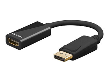 goobay DisplayPort adapter 10cm Svart