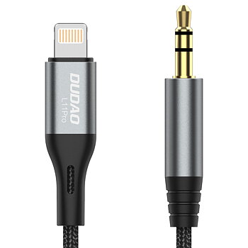 Dudao L11PRO 3.5mm Jack to Lightning cable 1m grey