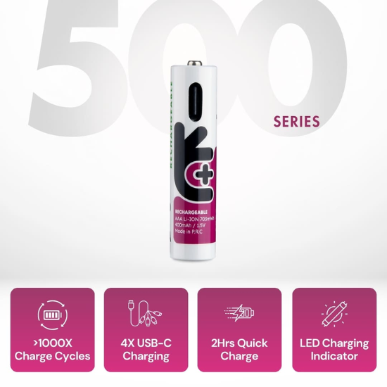 Uniross uppladdningsbart batteripaket med 4 st. AAA - 3
