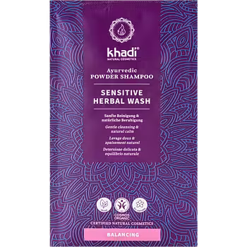 Khadi Ayurvedic Powder Shampoo Sensitive Herbal Wash, 50 g