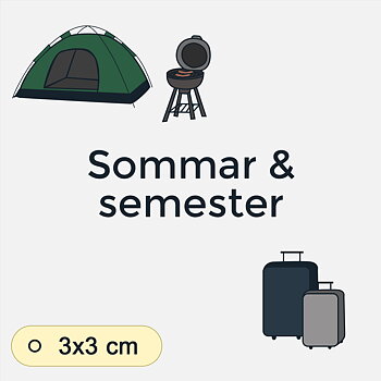 Bildstödsbilder Sommar & semester, 3x3 cm