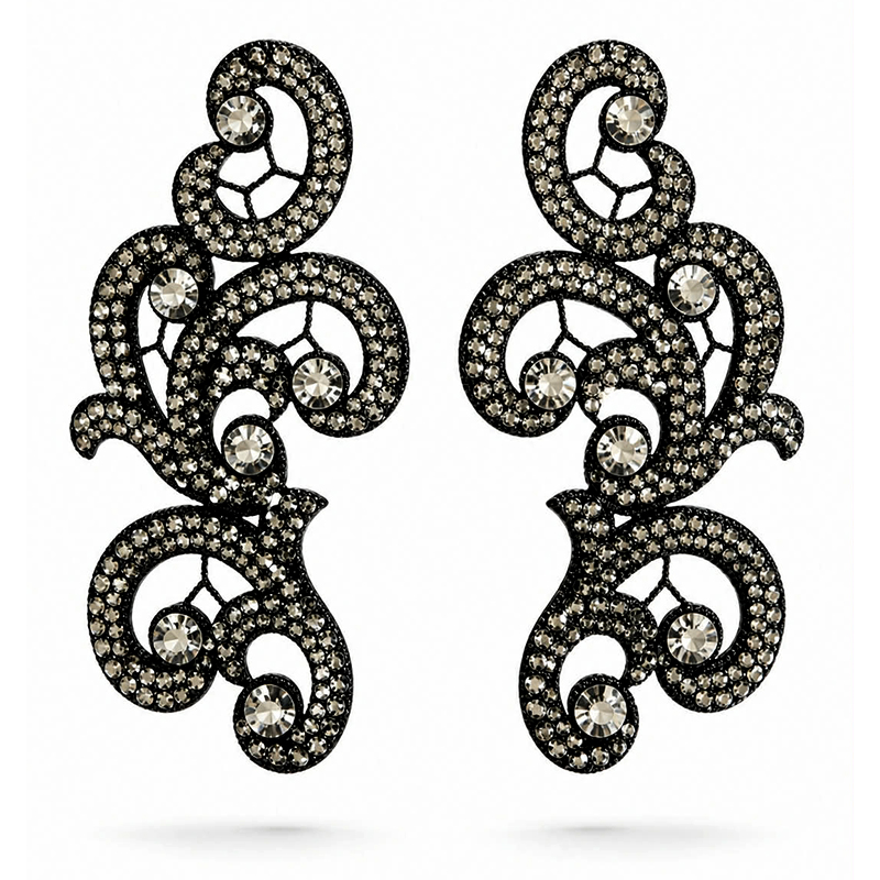 SPETSORNAMENT STRASSAT - svart/Black Diamond - 2