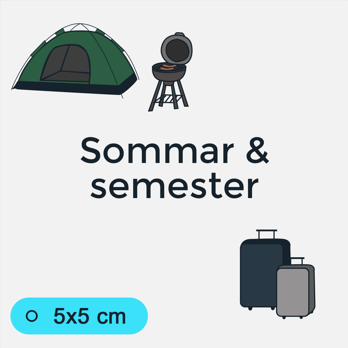 Bildstödsbilder Sommar & semester, 5x5 cm