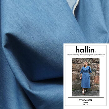 Pattern package - Maja wrap dress light blue denim chambray