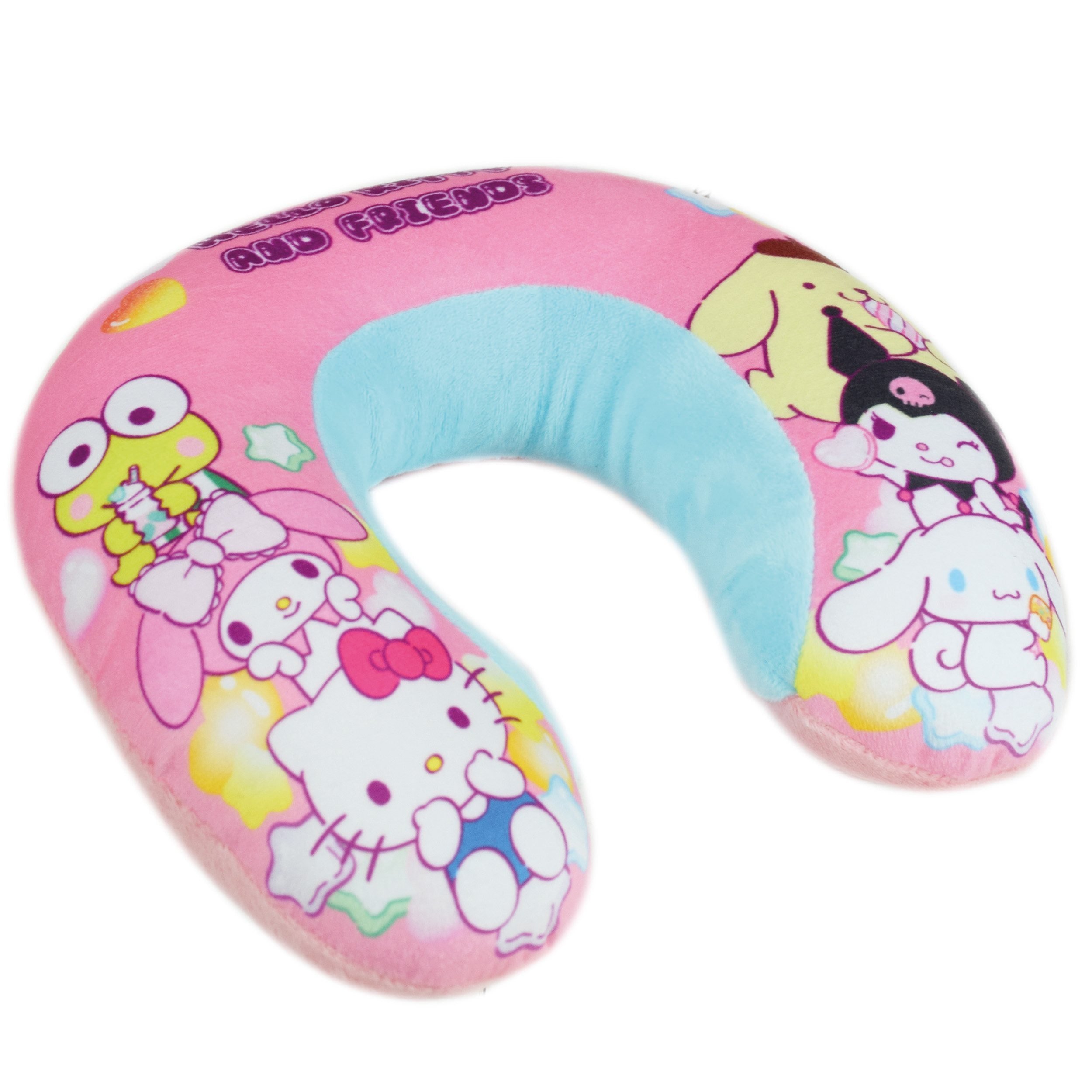 Hello Kitty and Friends Plysch Nackkudde För Barn – Rosa Sanrio Kawaii Reskudde - 4