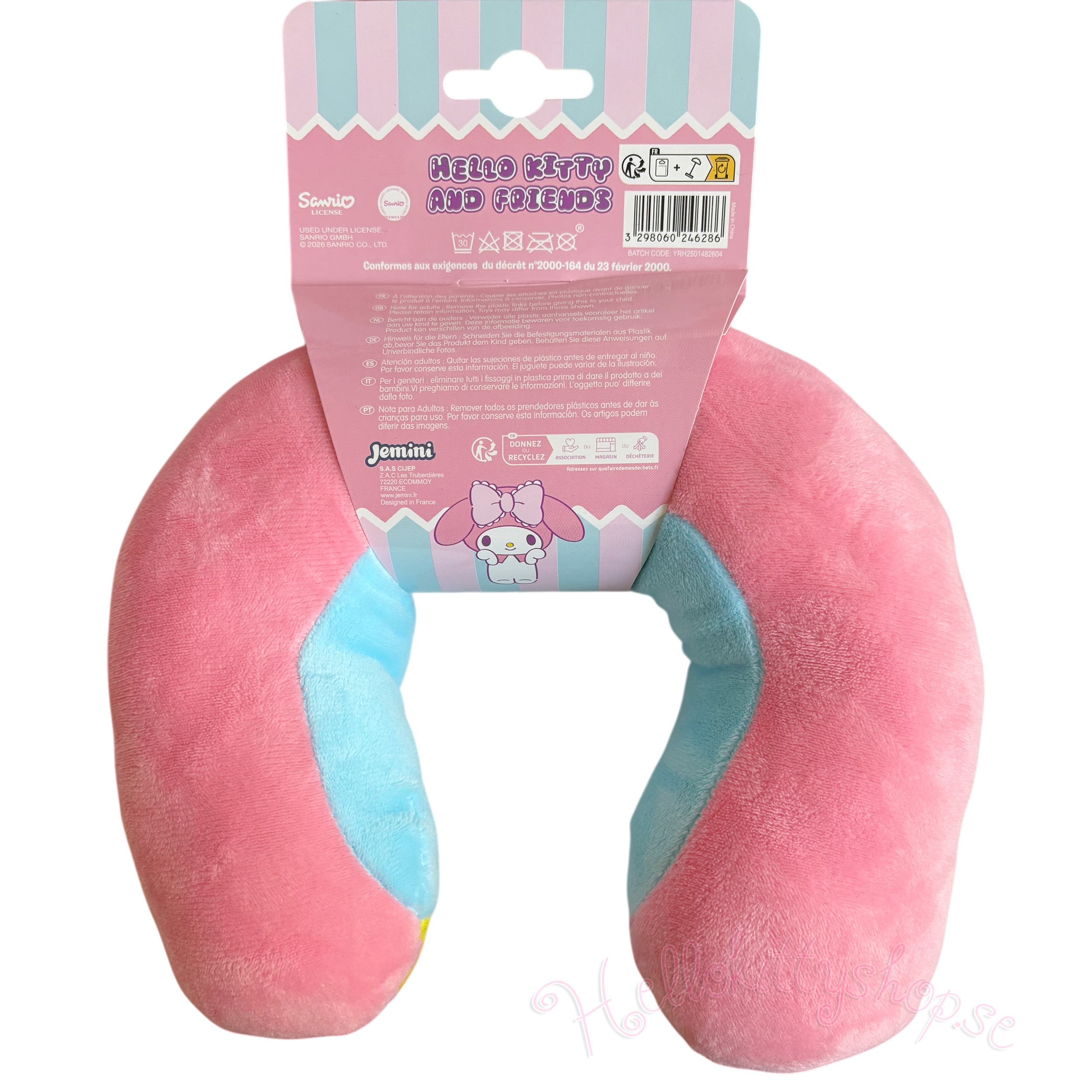 Hello Kitty and Friends Plysch Nackkudde För Barn – Rosa Sanrio Kawaii Reskudde - 6