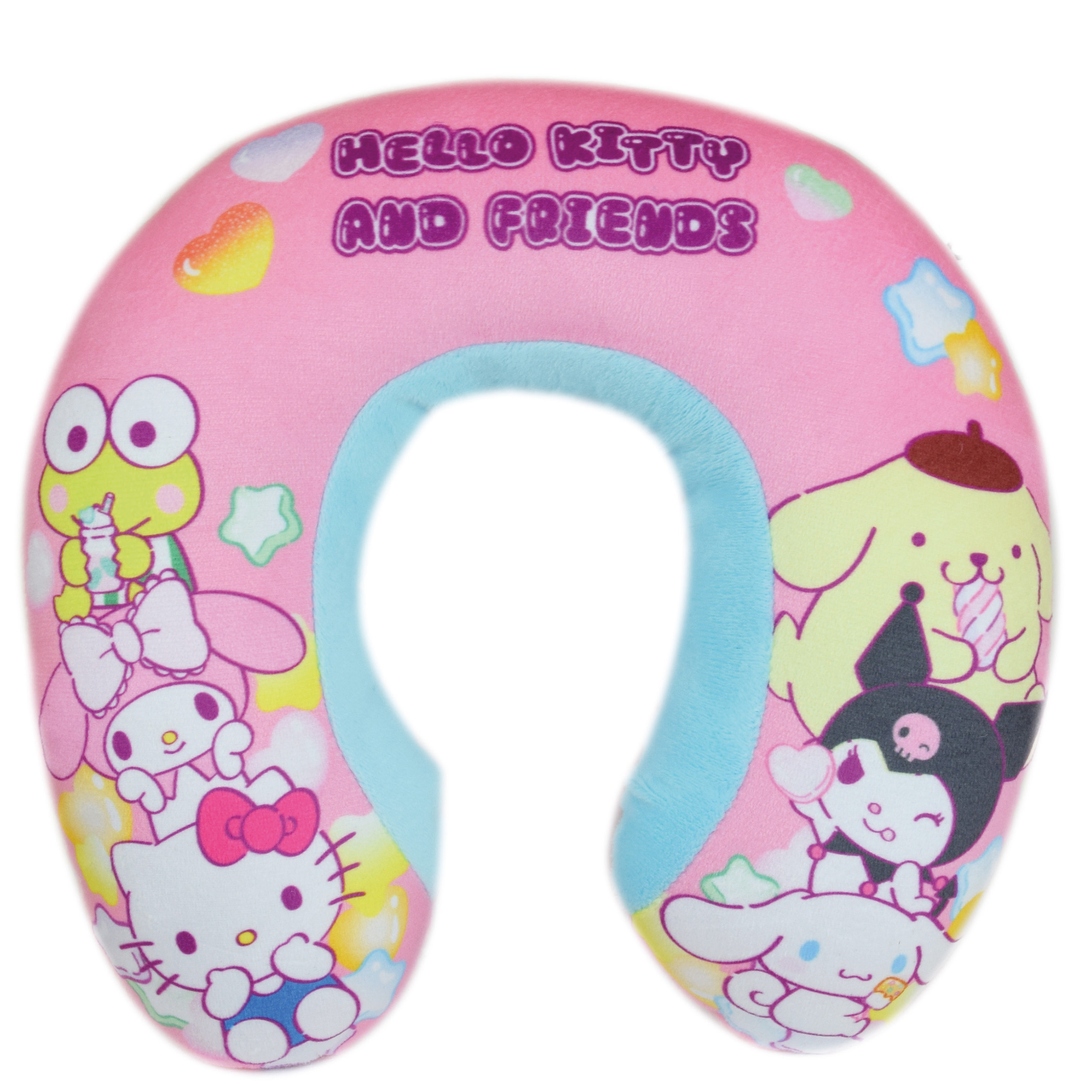 Hello Kitty and Friends Plysch Nackkudde För Barn – Rosa Sanrio Kawaii Reskudde - 2