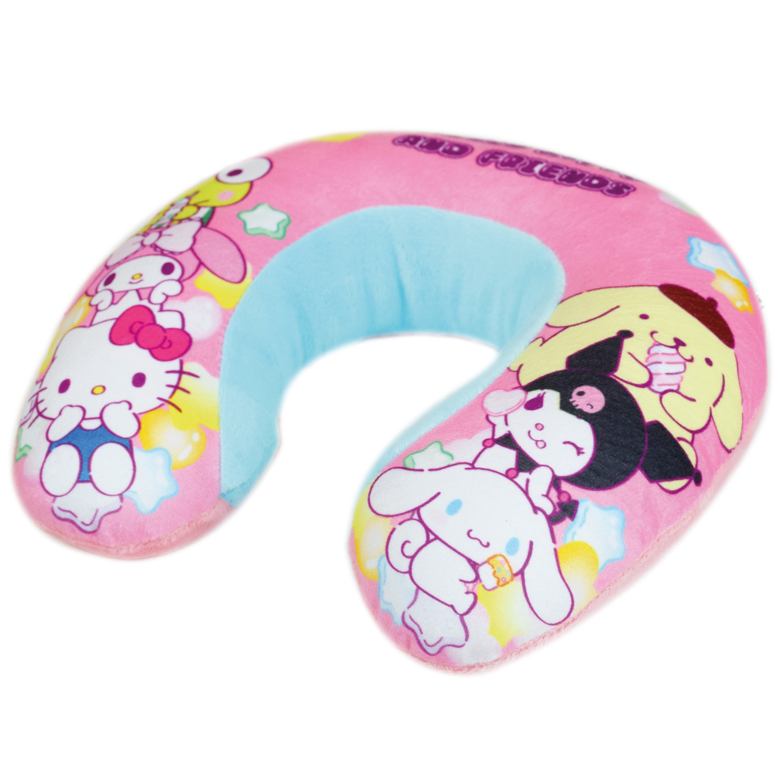 Hello Kitty and Friends Plysch Nackkudde För Barn – Rosa Sanrio Kawaii Reskudde - 3