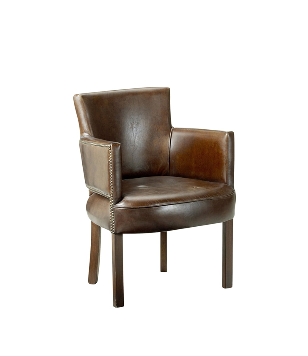 Artwood Newark karmstol i skinn – Vintage Cigar