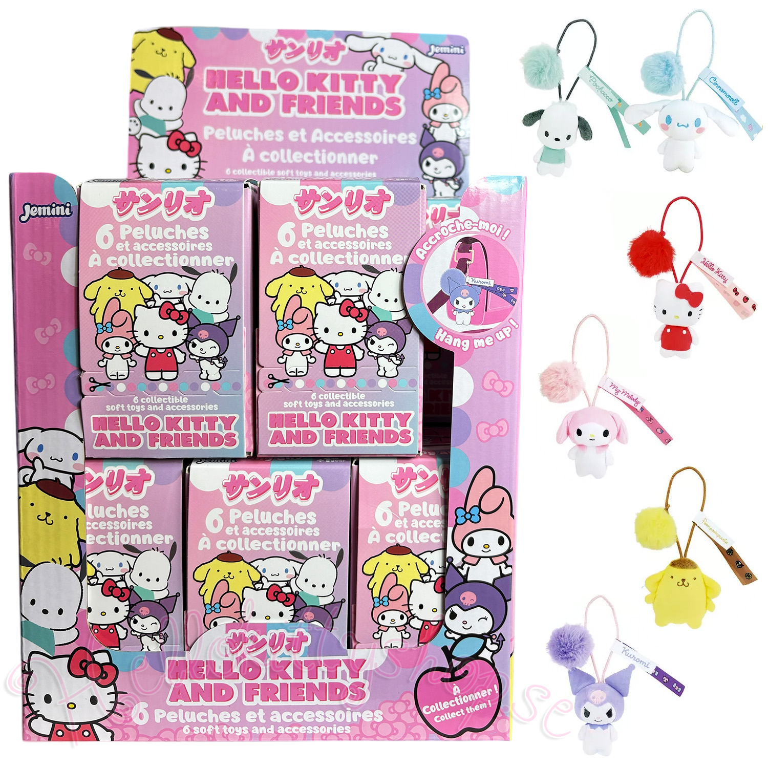 Hello Kitty and Friends Plysch Bag Charms Blind Box - Gosedjur 10 cm