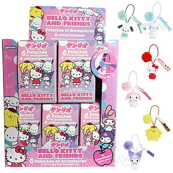 Hello Kitty and Friends Plysch Bag Charms Blind Box - Gosedjur 10 cm