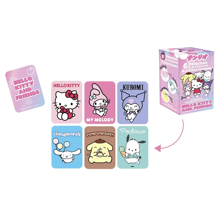 Hello Kitty and Friends Plysch Bag Charms Blind Box - Gosedjur 10 cm - 3