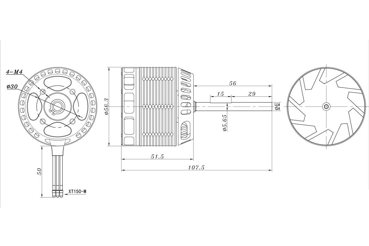 Sunnysky M4526R 540kV Heli BLS motor - 4